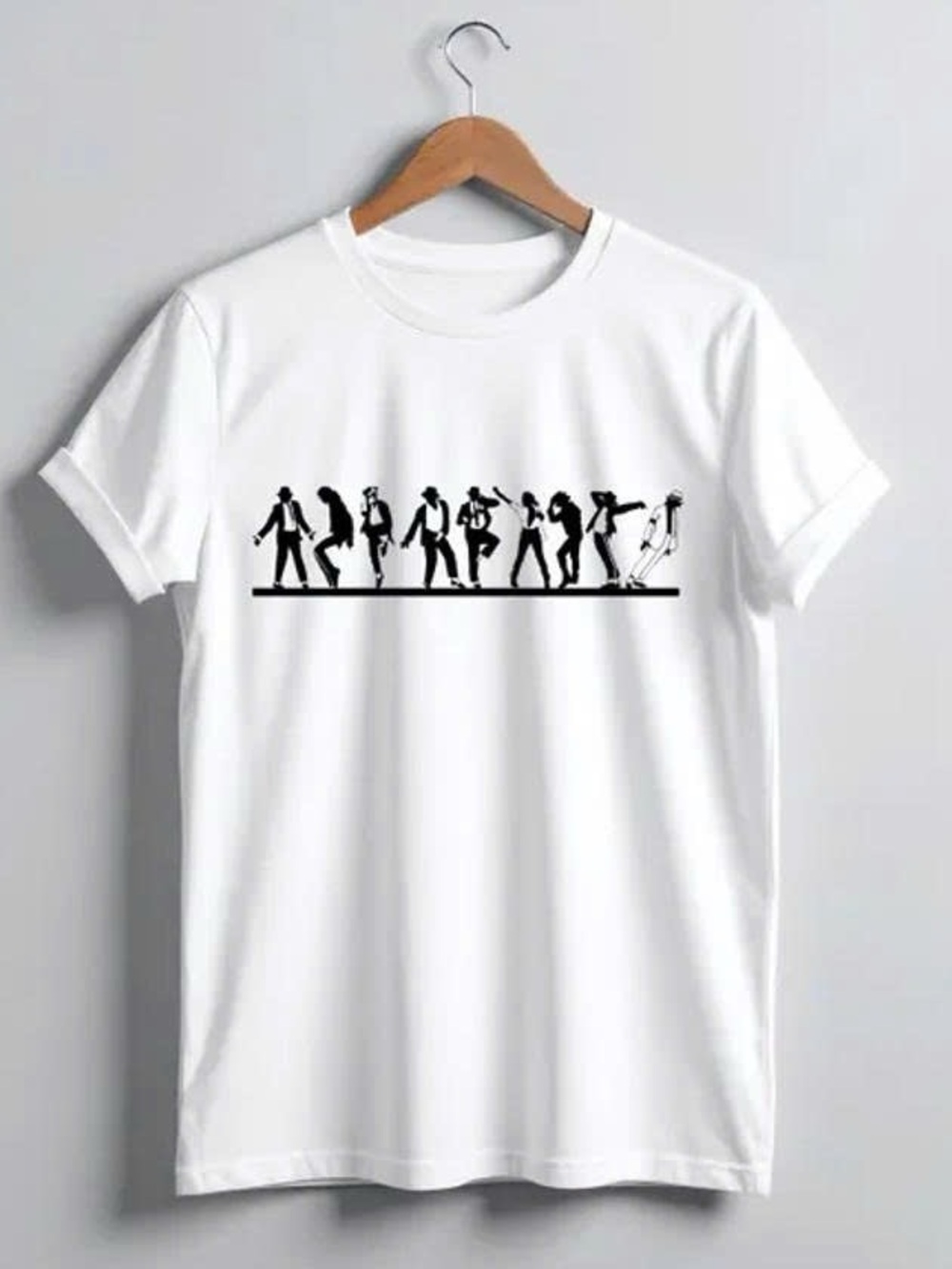 Michael White Short Sleeve Tee with Black Silhouette Lineup